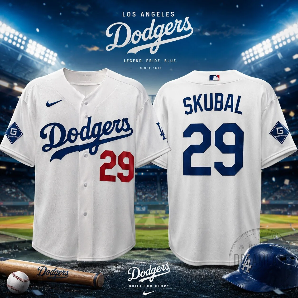 Los Angeles Dodgers Skubal 29 Home 2026 Baseball Jersey