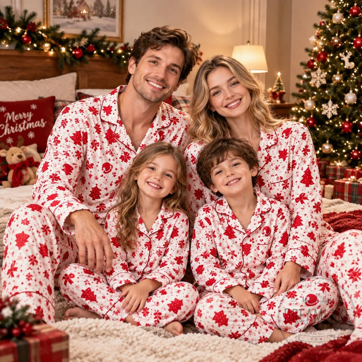 Little Sleepies Christmas Red And White 2026 Pajamas