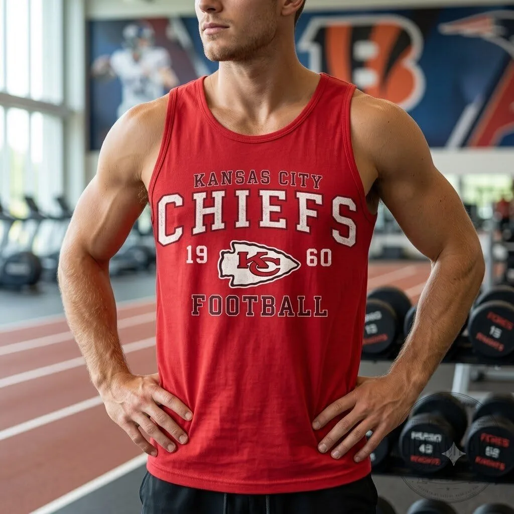 Kansas City Chiefs 1960 Football Tank Top 10 Kansas City Chiefs 1960 Football Tank Top