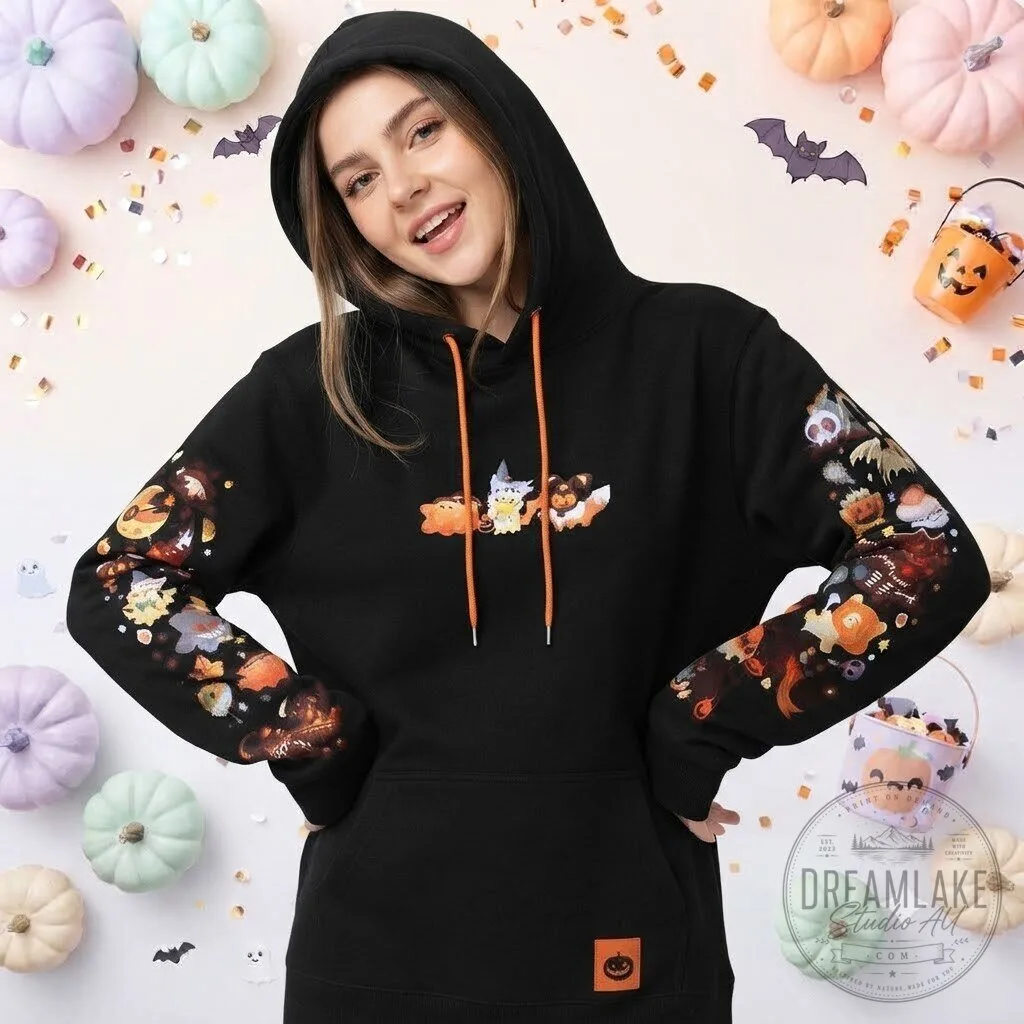 Pokemon Halloween Spooky Ghost Types Black Hoodie 10 Pokemon Halloween Spooky Ghost Types Black Hoodie