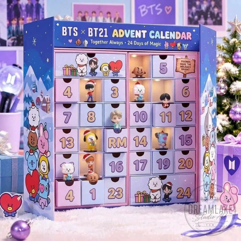 "Unwrap Holiday Magic: Unique BTS, Disney, Cat, and Pokemon Gifts" 35 BTS x BT21 Advent Calendar 24 Days of Magic