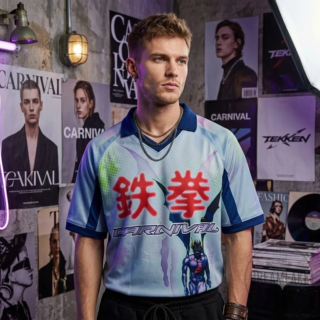 Tekken Carnival Anime Graphic Polo Shirt 9 Tekken Carnival Anime Graphic Polo Shirt