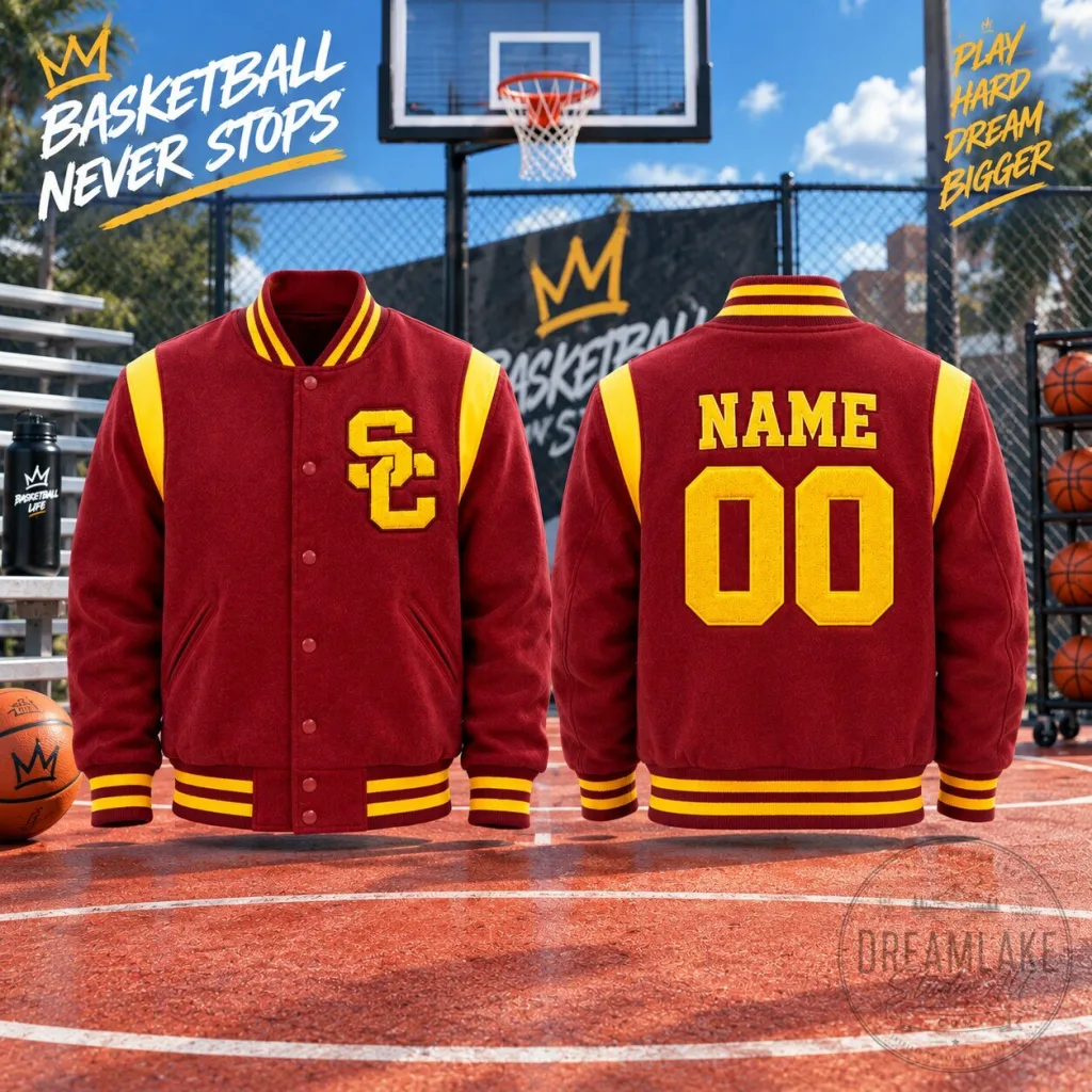 "Top Holiday Gifts: USC Jacket, Miku Figure & Sushi Cat Plush" 15 USC Womens Trojans Style Basketball Varsity Letterman Jacket
