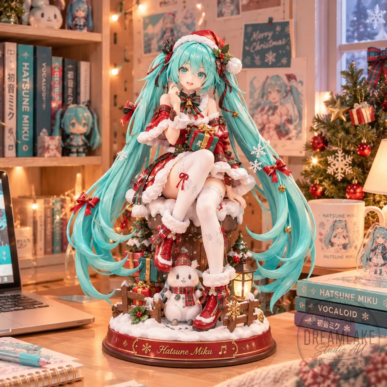 Christmas Hatsune Miku Anime Figure Vocaloid Collectible Statue Model
