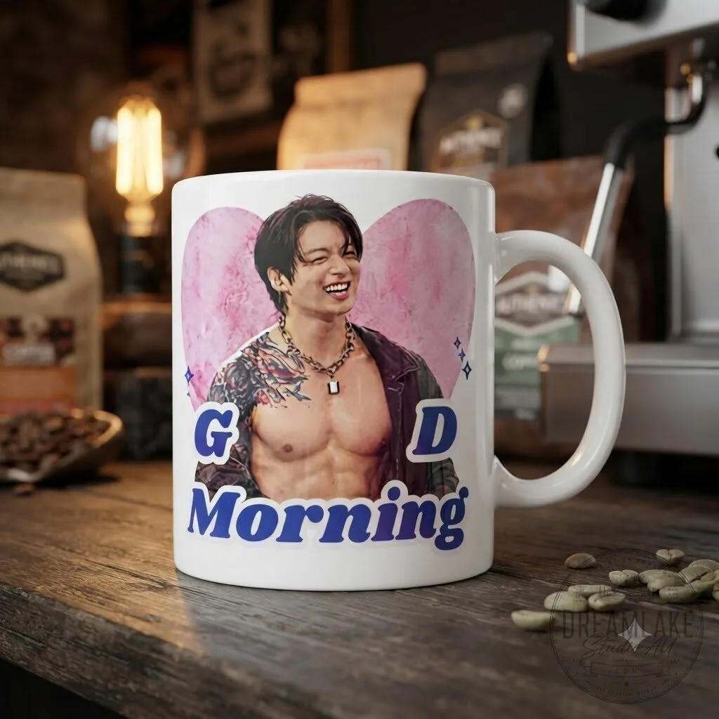 Good Morning Jungkook BTS Ceramic Coffee Mug 8 Good Morning Jungkook BTS Ceramic Coffee Mug