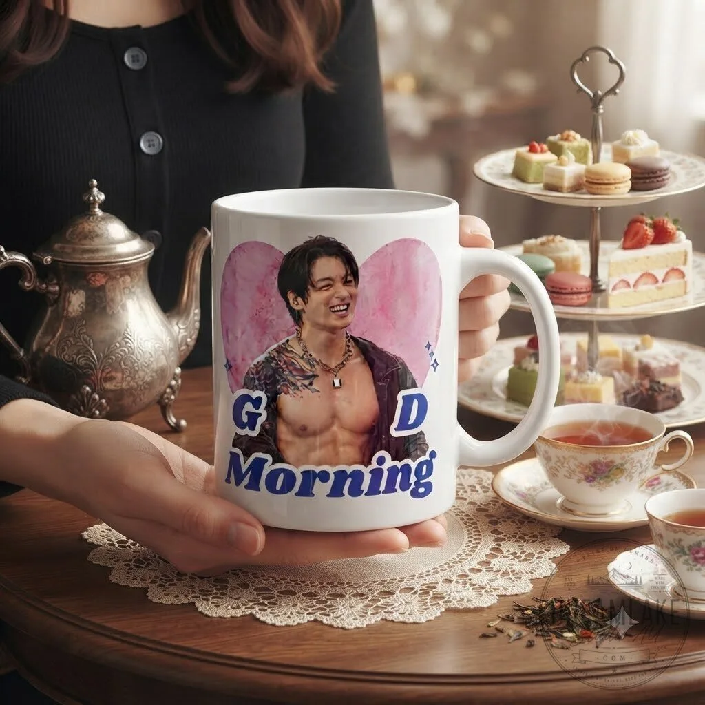 Good Morning Jungkook BTS Ceramic Coffee Mug 9 Good Morning Jungkook BTS Ceramic Coffee Mug