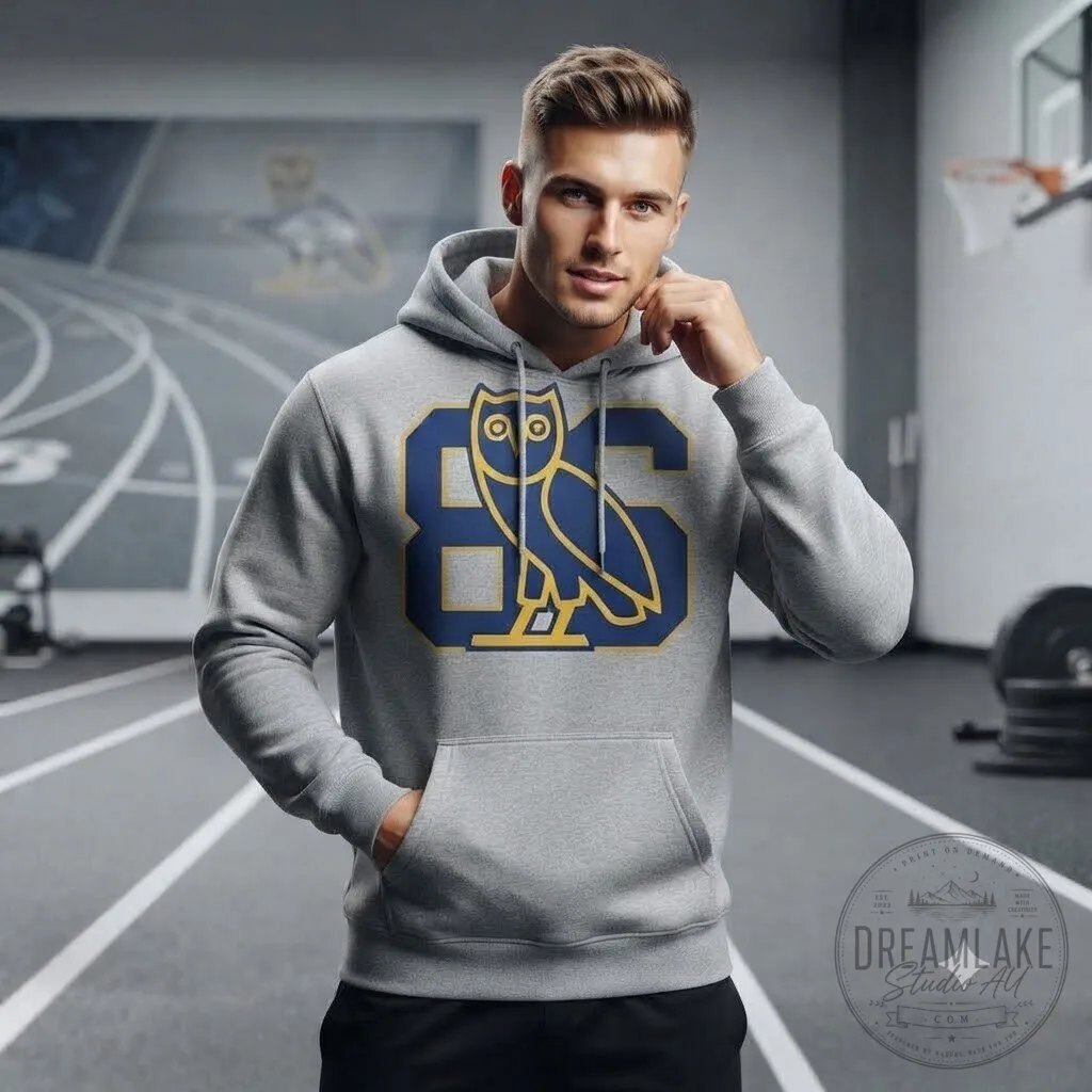 OVO x Degrassi Owl Graphic Grey Hoodie 9 OVO x Degrassi Owl Graphic Grey Hoodie