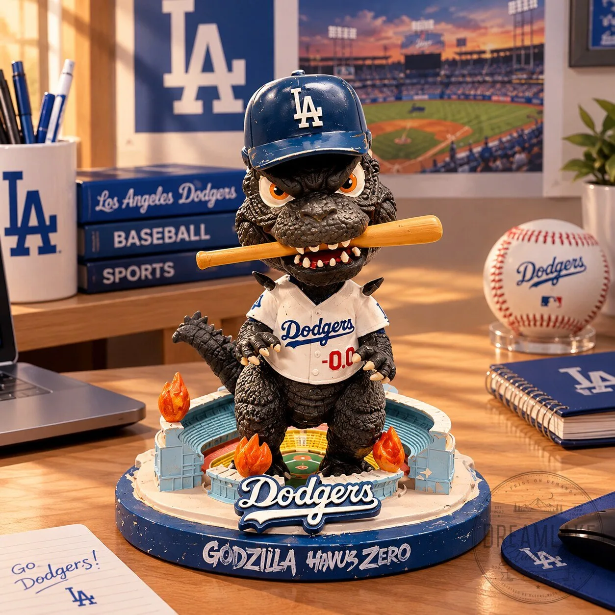 Los Angeles Dodgers Godzilla Bobblehead 10 Los Angeles Dodgers Godzilla Bobblehead