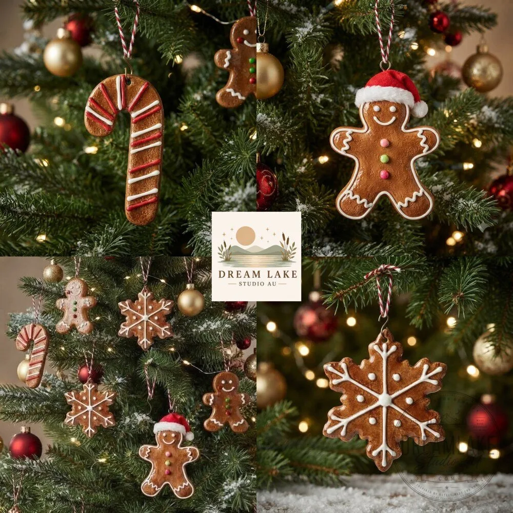 Gingerbread Christmas Tree Decor Ornaments