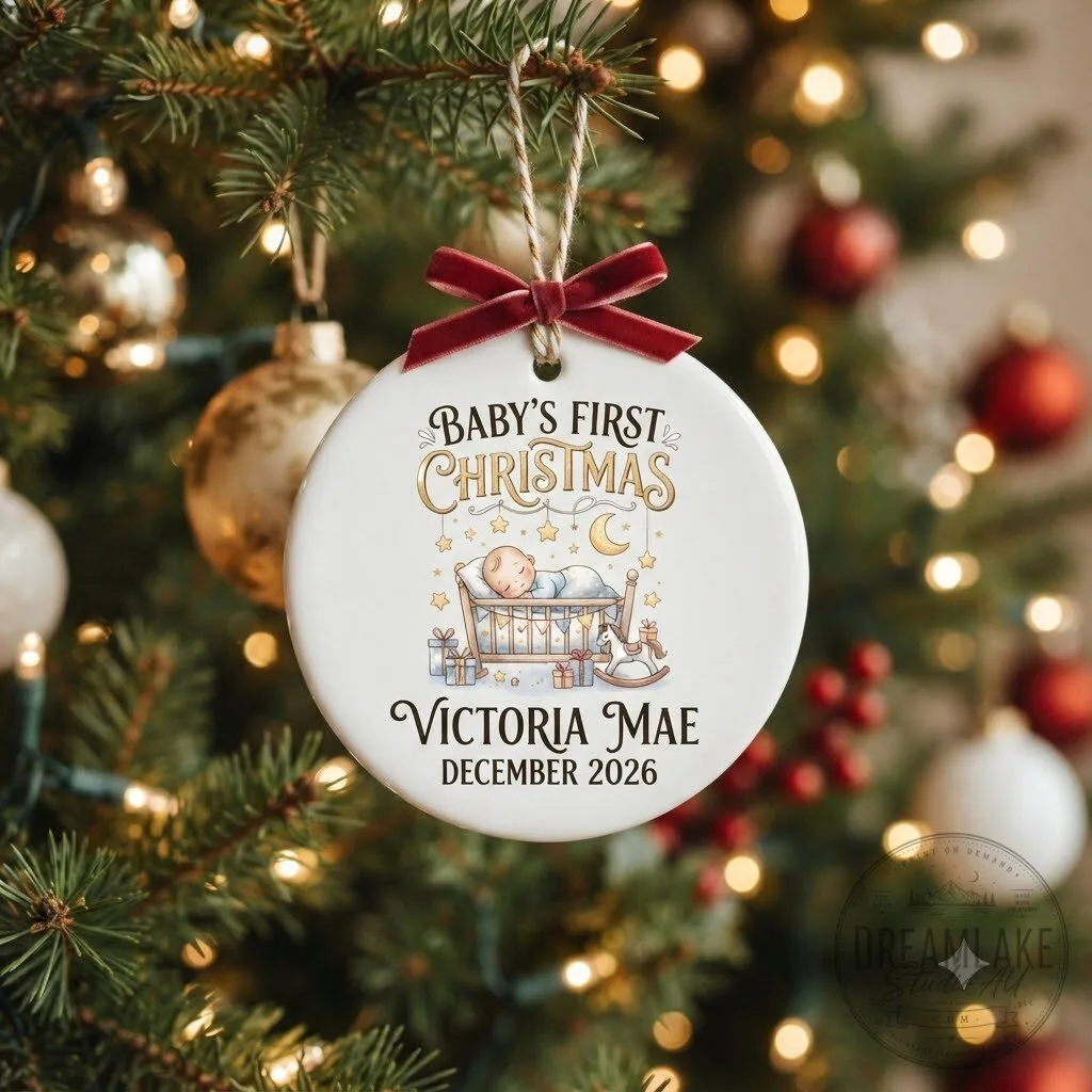 Baby First Christmas Photo Custom Ornament 2026 11 Baby First Christmas Photo Custom Ornament 2026
