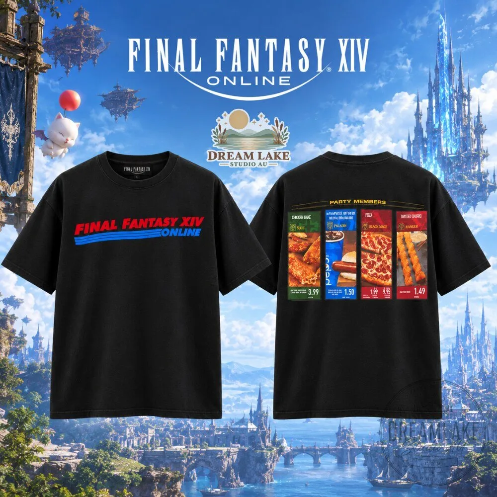 Final Fantasy XIV Online Custom Fast Food Meme Graphic T-Shirt