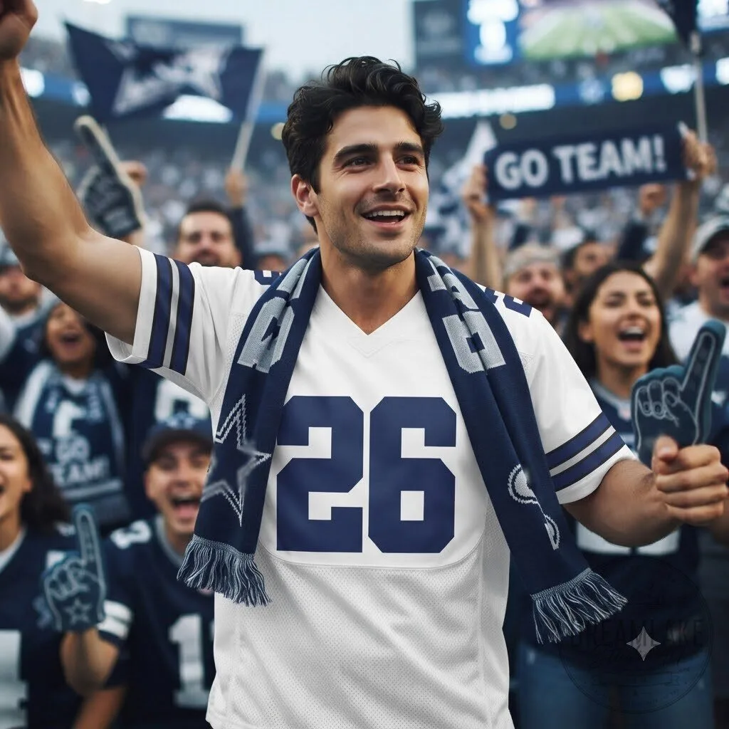 Neymar Jr number 26 Dallas Cowboys White Football Jersey 2026 9 Neymar Jr number 26 Dallas Cowboys White Football Jersey 2026