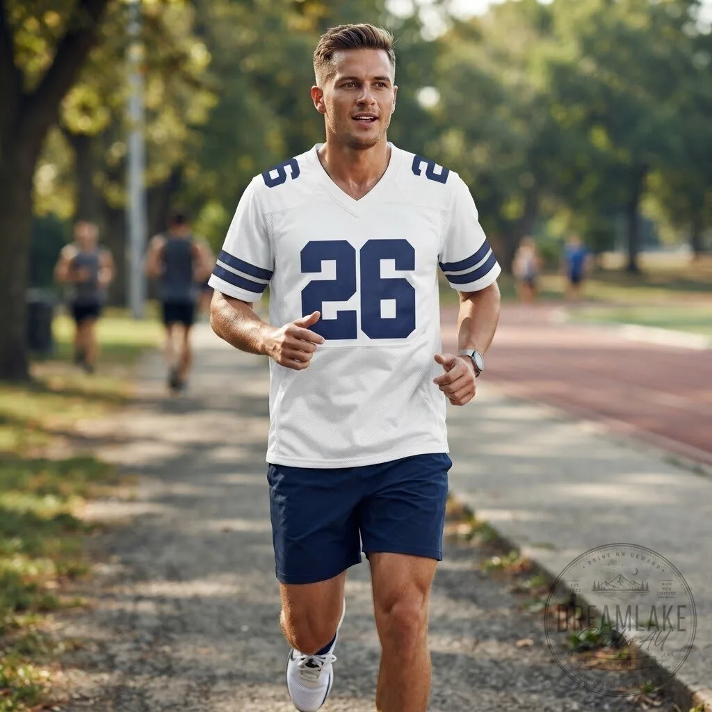 Neymar Jr number 26 Dallas Cowboys White Football Jersey 2026 10 Neymar Jr number 26 Dallas Cowboys White Football Jersey 2026