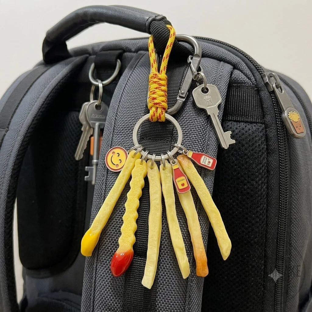 Funny French Fries Fast Food Keychain 9 Funny French Fries Fast Food Keychain