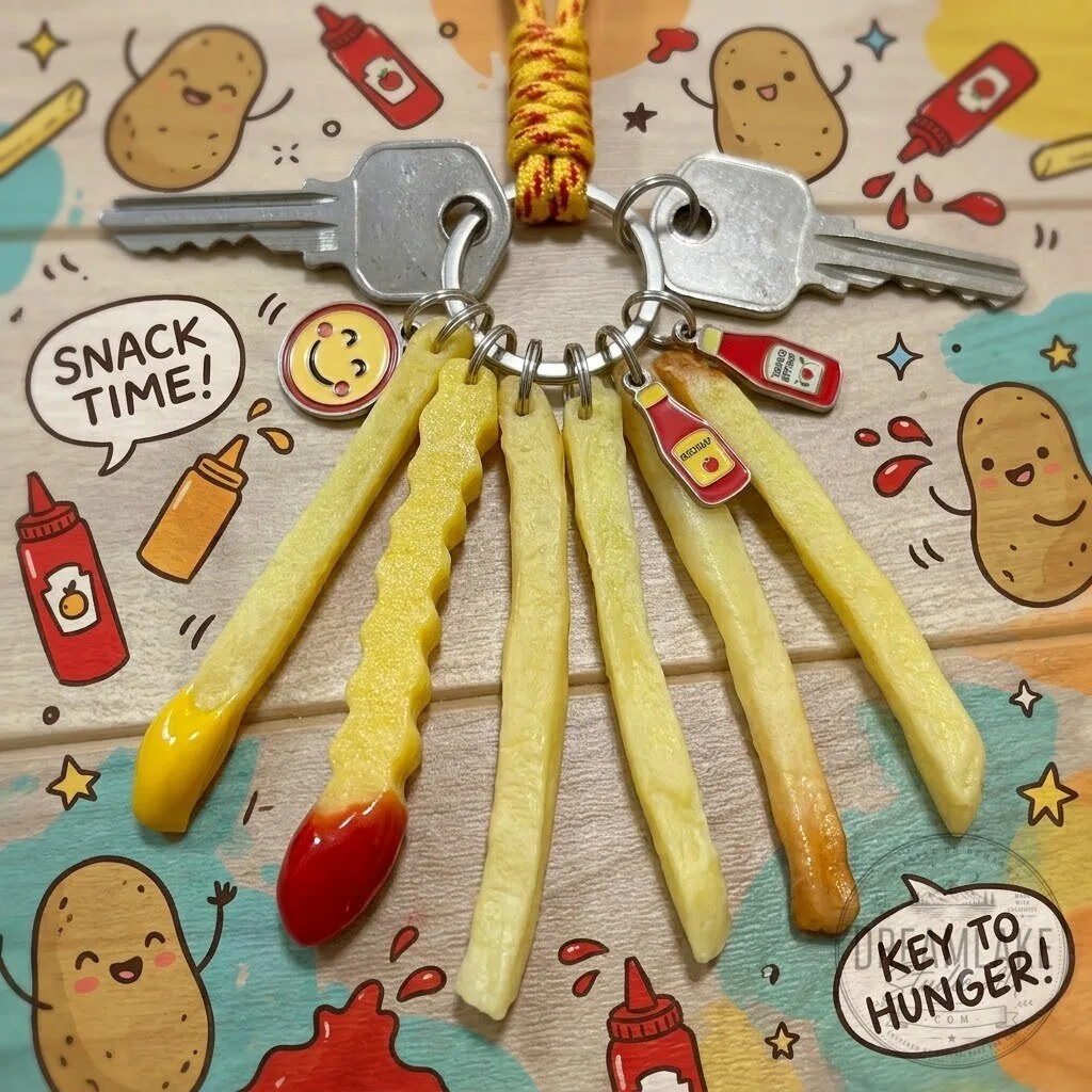 Funny French Fries Fast Food Keychain 10 Funny French Fries Fast Food Keychain