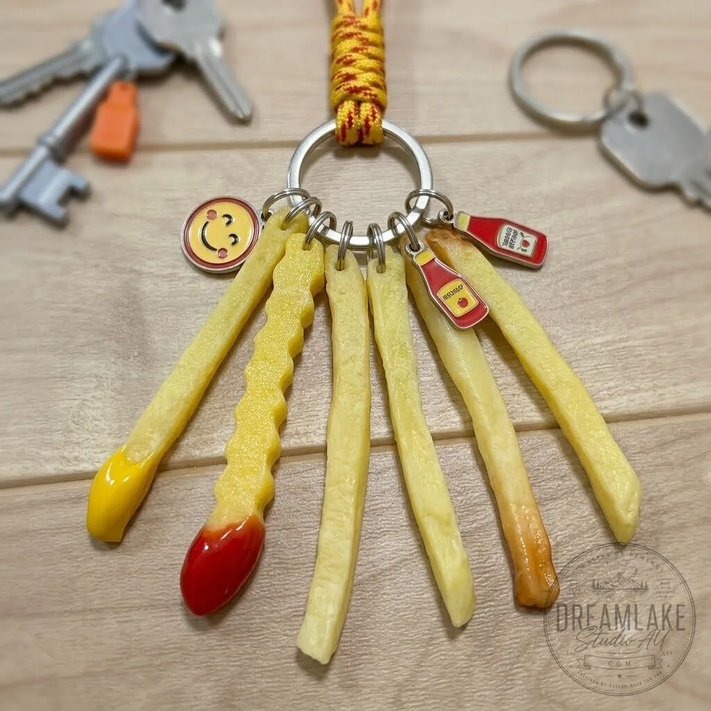 Funny French Fries Fast Food Keychain 11 Funny French Fries Fast Food Keychain