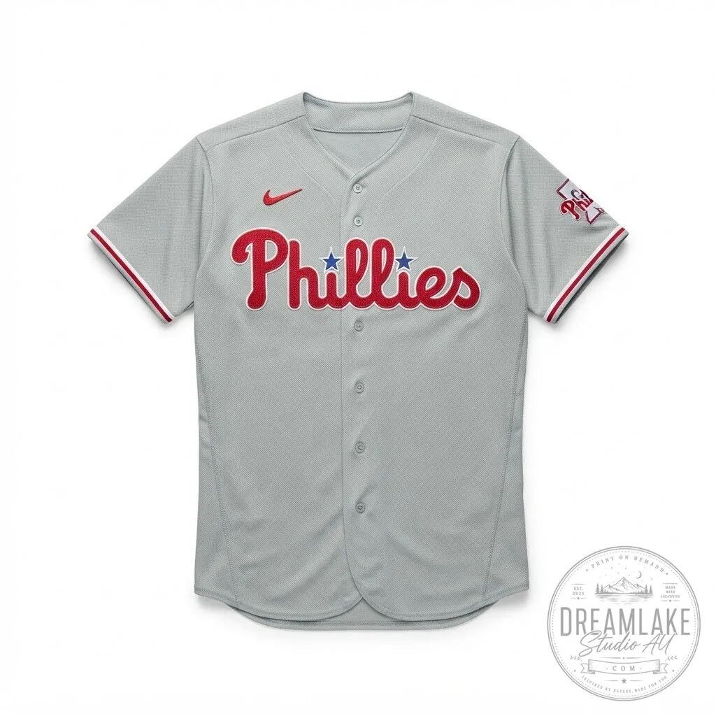 Philadelphia Phillies Custom Grey Baseball Jersey 2026 14 Philadelphia Phillies Custom Grey Baseball Jersey 2026