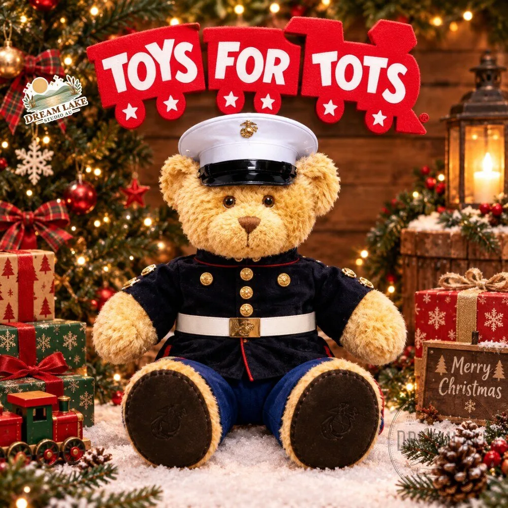 Marines Toys For Tots Christmas Teddy Bear Plush Toy
