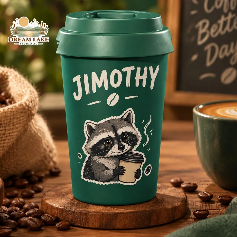 Jimothy Raccoon Coffee Tumbler 5 Jimothy Raccoon Coffee Tumbler