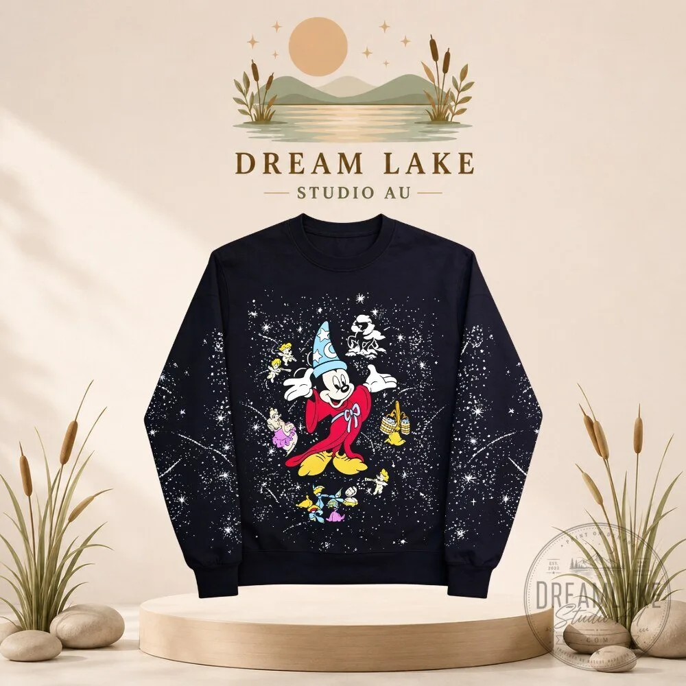 Disney Sorcerer Mickey Mouse Starry Night Sweatshirt