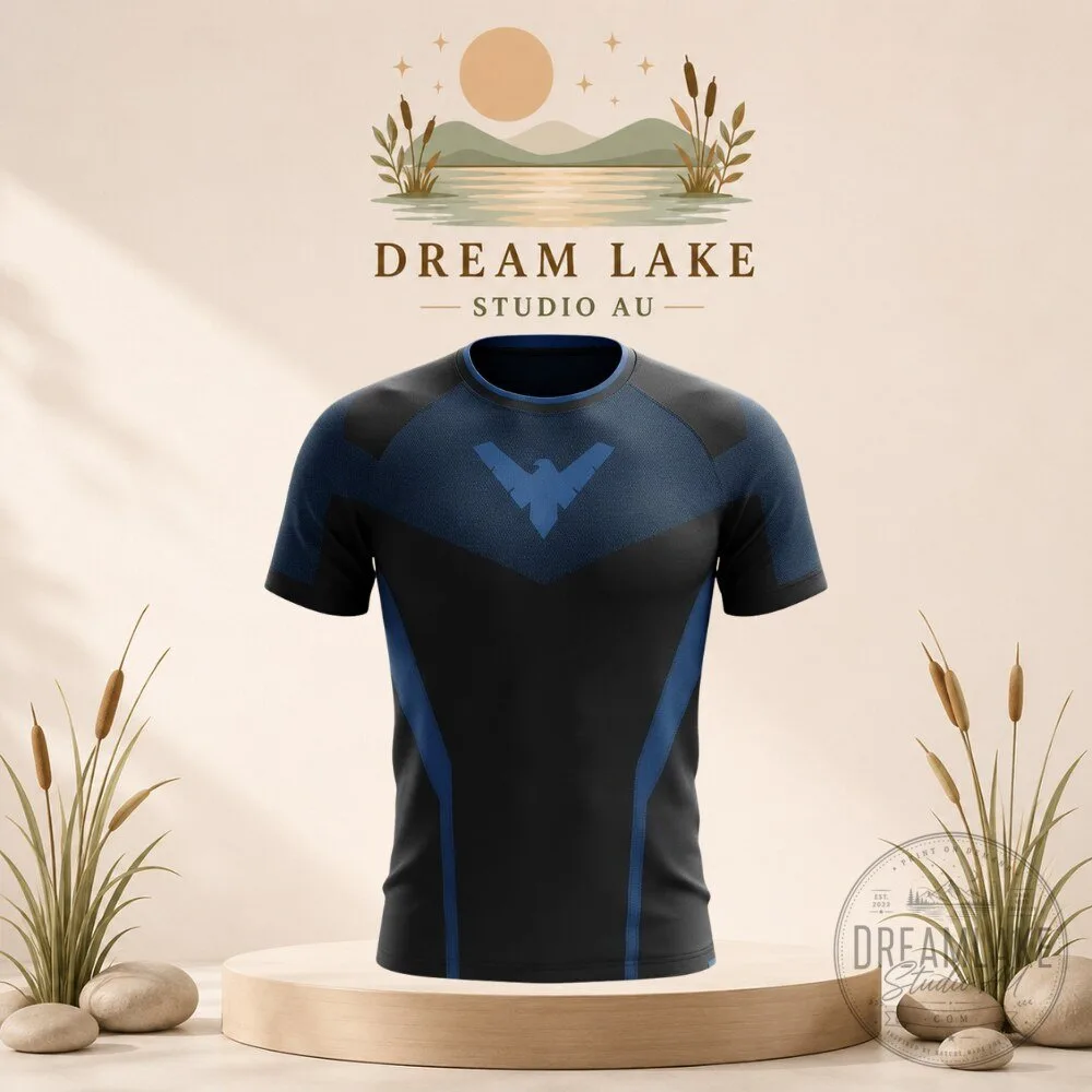 Nightwing Blue Bird Logo Superhero Shirt