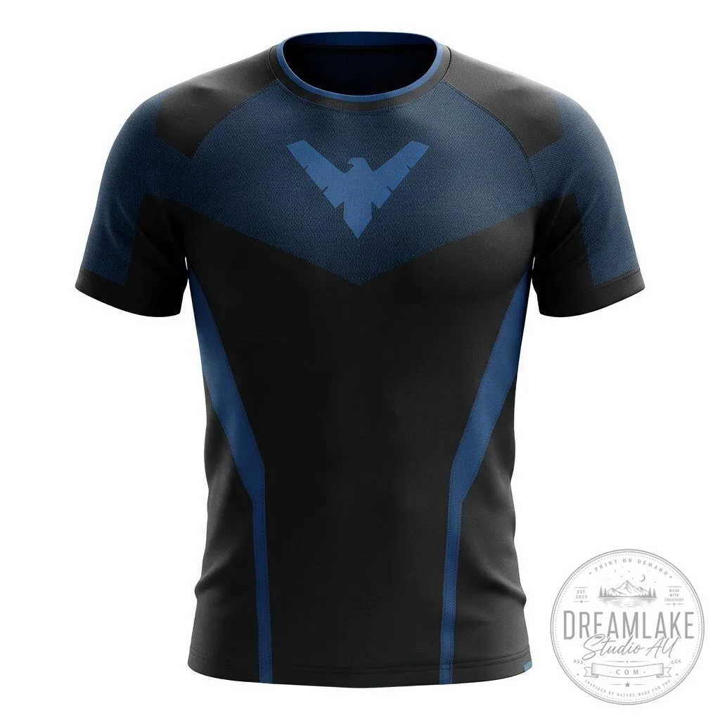 Nightwing Blue Bird Logo Superhero Shirt 10 Nightwing Blue Bird Logo Superhero Shirt