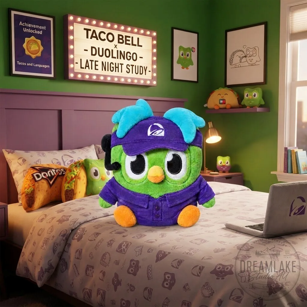 Duolingo Taco Bell Employee Plush Toy 11 Duolingo Taco Bell Employee Plush Toy