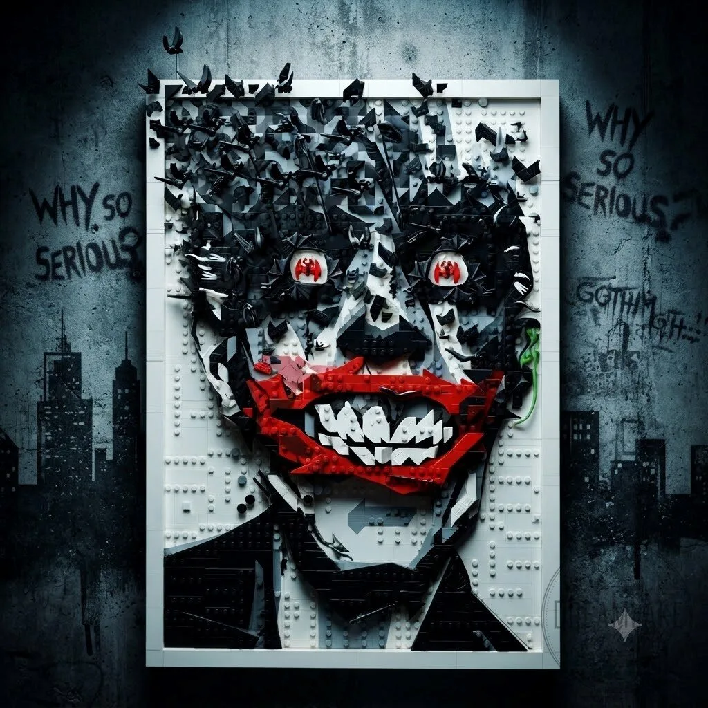 LEGO The Joker Brick Art Mosaic Building Block Set 9 LEGO The Joker Brick Art Mosaic Building Block Set