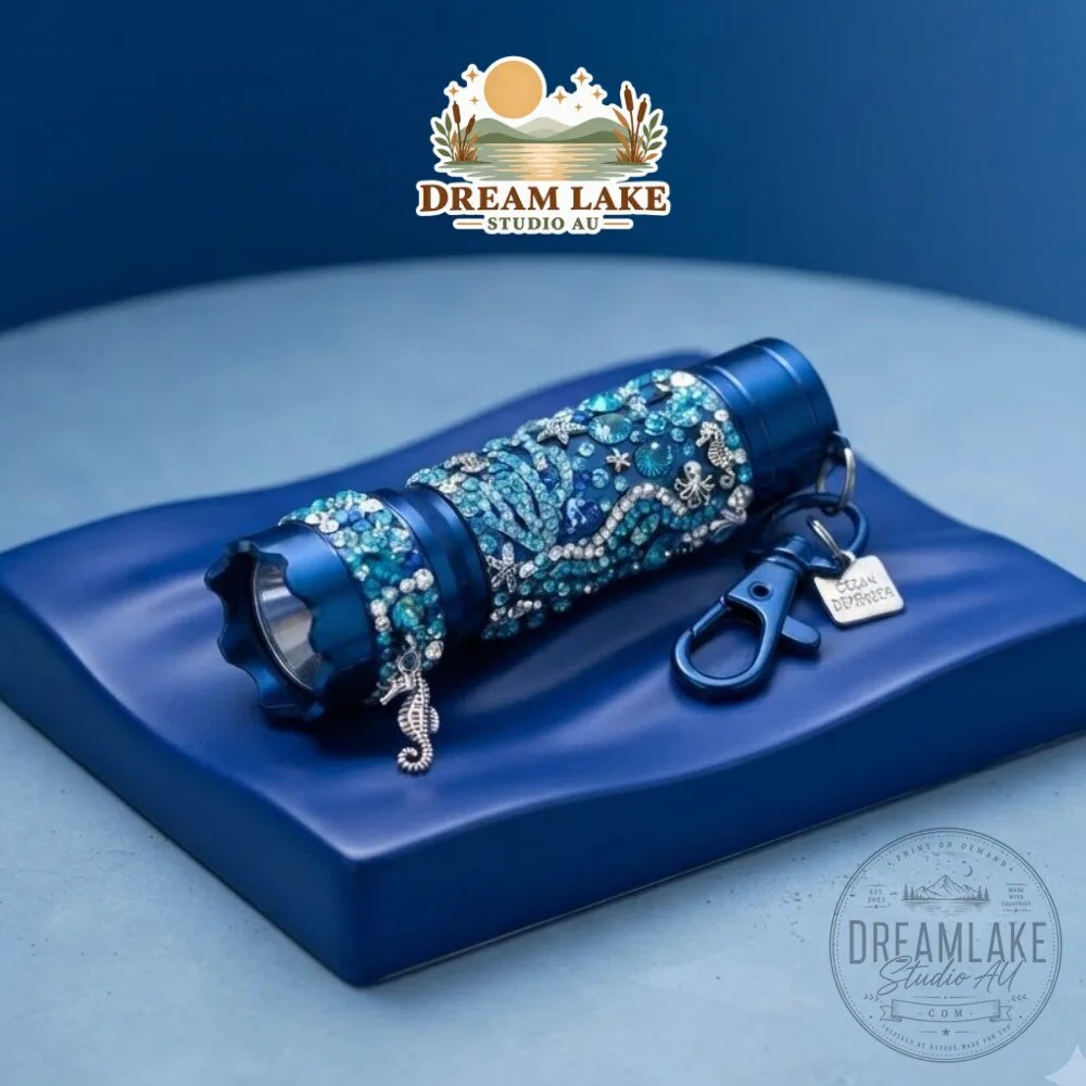 Ocean Defender Blue Gemstone Self-Defense Keychain Flashlight 9 Ocean Defender Blue Gemstone Self-Defense Keychain Flashlight