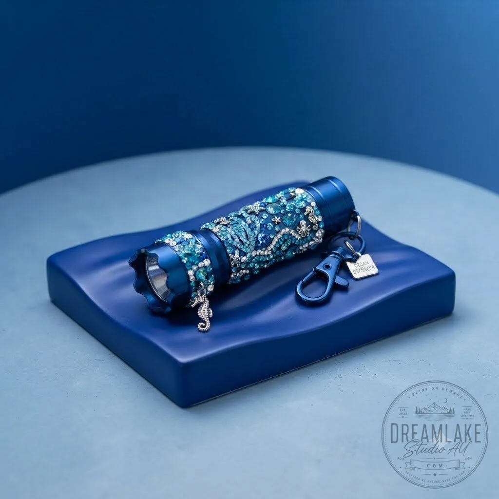 Ocean Defender Blue Gemstone Self-Defense Keychain Flashlight 11 Ocean Defender Blue Gemstone Self-Defense Keychain Flashlight