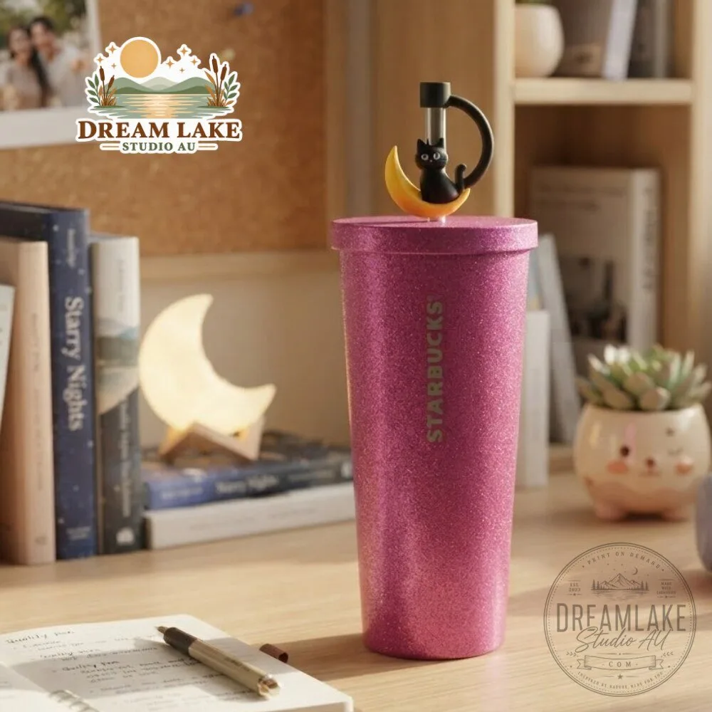 Starbucks 26 Years Of Halloween Goods Black Cat And Crescent Moon Tumbler