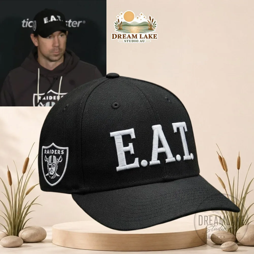 Coach Kubiak Las Vegas Raiders EAT Hat 4 Coach Kubiak Las Vegas Raiders EAT Hat